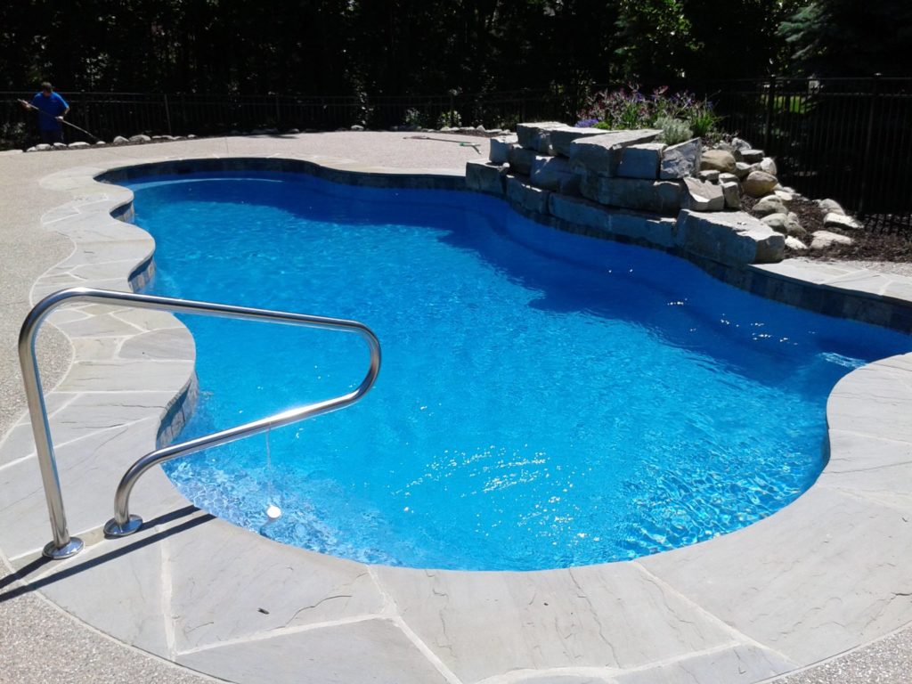 Latham fiberglass pool Brighton Michigan