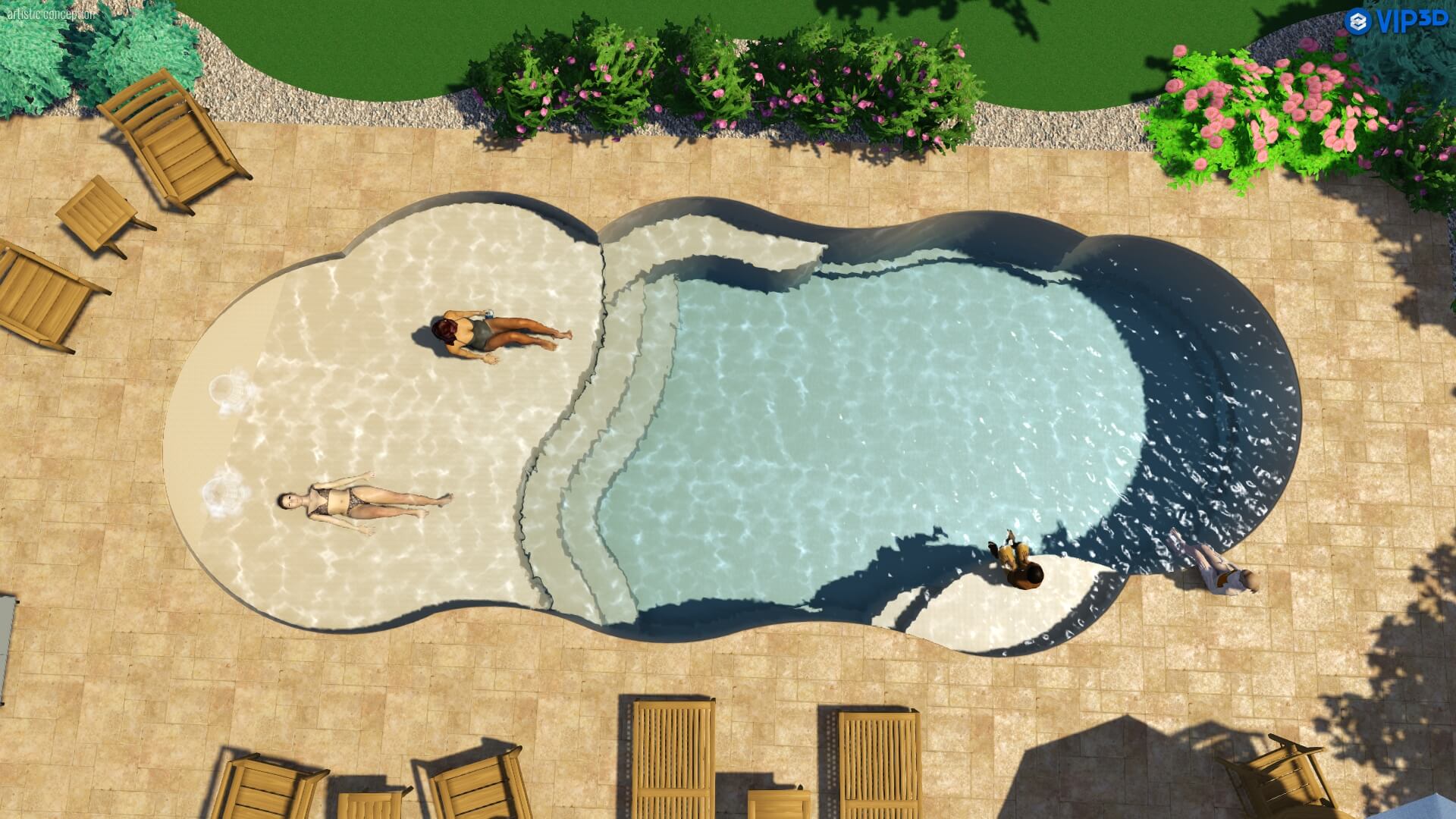 Sandal Beach Entry Free Form 15 Sandal Beach Entry Free Form 15
