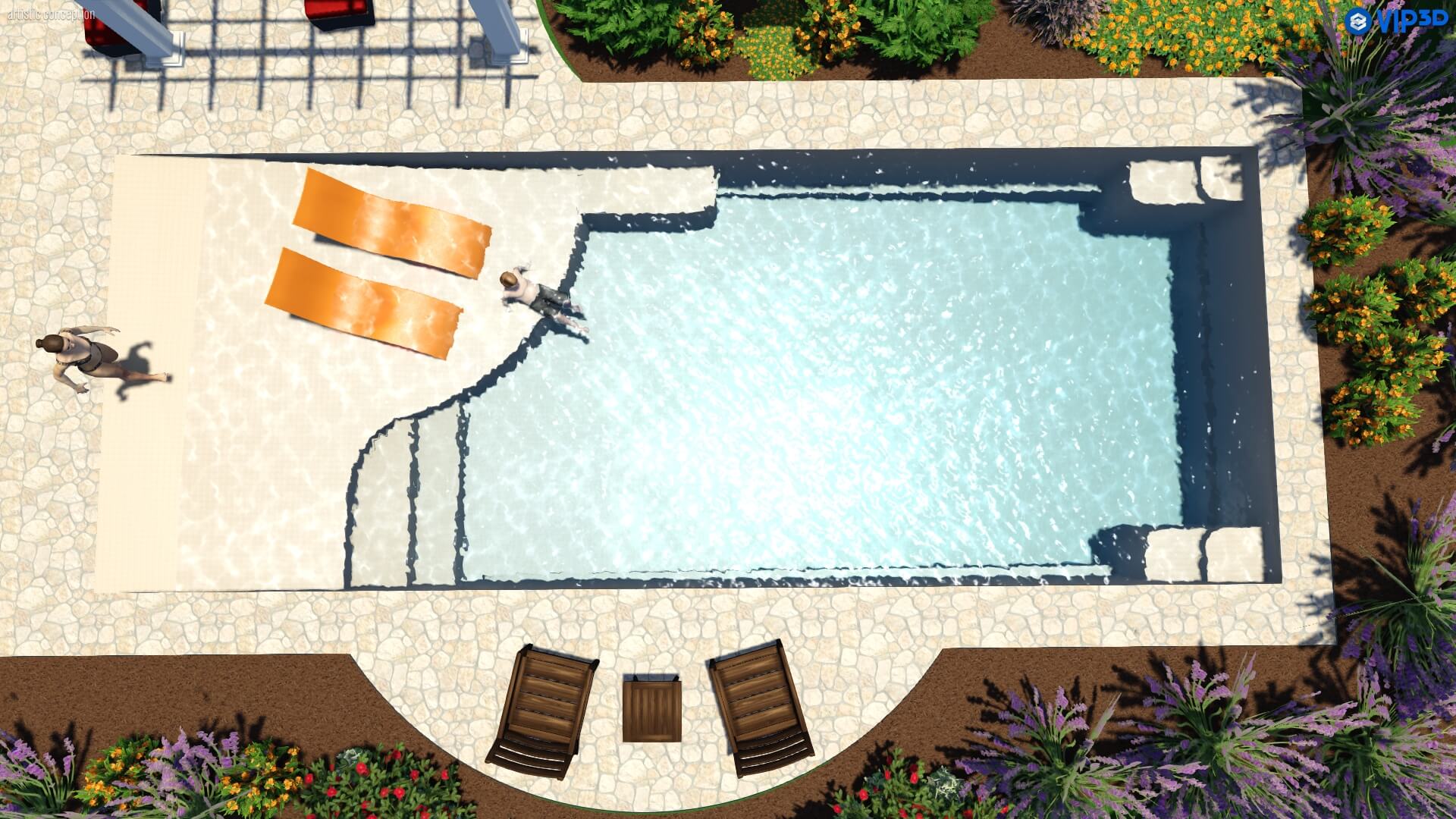 Beach Entry Aspen Style 62518 Ext Bench 004