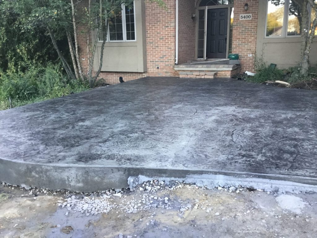 Stamped cement patio in White lake Mi