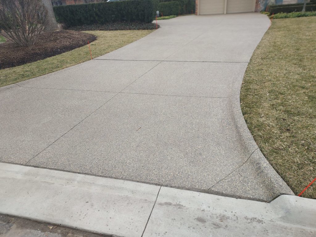 exposed aggregate driveway. beverly hills. mi