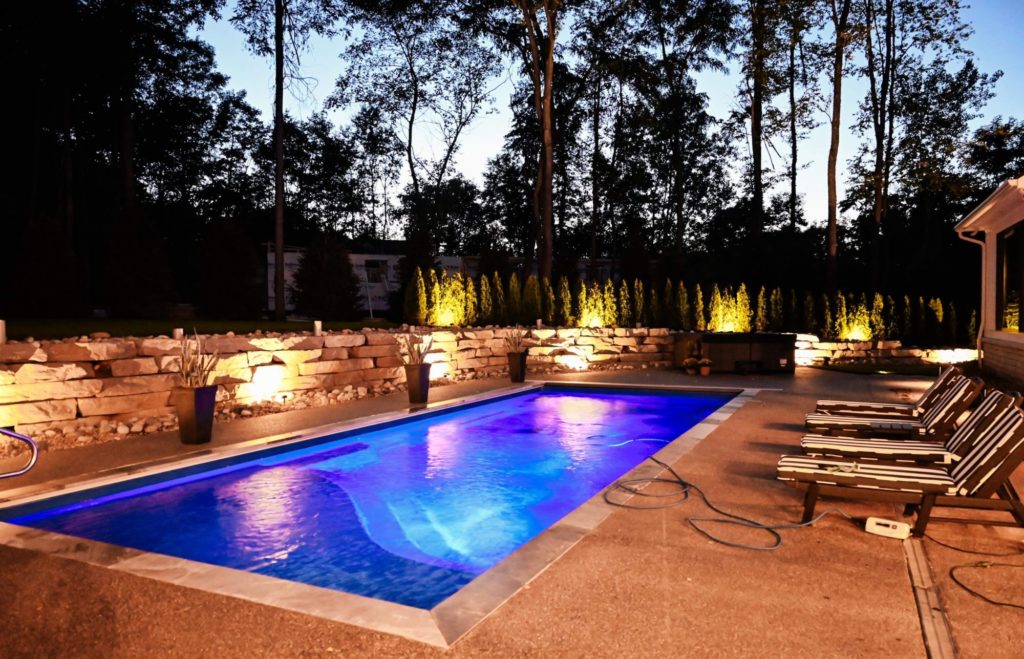 Thursday fiberglass pool with exposed aggregate 48380